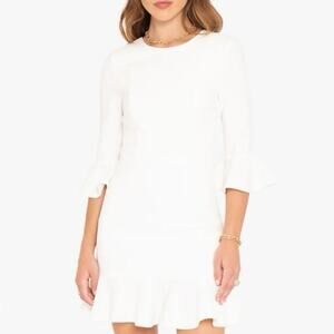 Black Halo Brooklyn Mini Dress Porcelain White